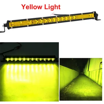10-Palcový Ultra-Slim 26LED Svetlo Bar Žltá Combo Spot Lúč Vodotesný Pre ATV Auto Odolné A Praktické Použitie