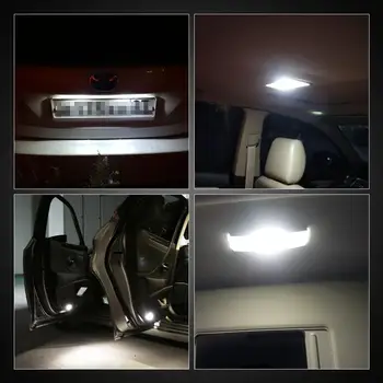 10Pcs W5W T10 LED Žiarovky Auto Interiéru Stropné Svetlo batožinového priestoru Lampa Parkovacie Svetlá Chyba Zadarmo 12V 6000K