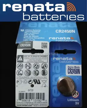 10Xrenata lítiová Batéria CR2450 3V %100 pôvodnej značky renata 2450 batérie