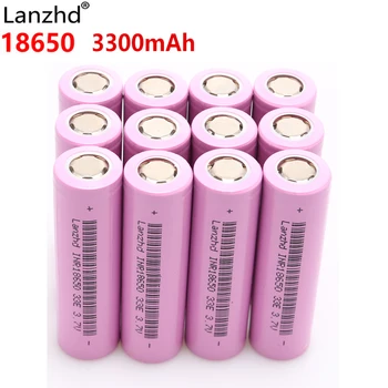 12PCS Batéria 3,7 V 18650 Nabíjateľné batérie Li ion INR18650 3300mah 30a vypúšťanie lithuim pre laserové ukazovátko,baterka horák
