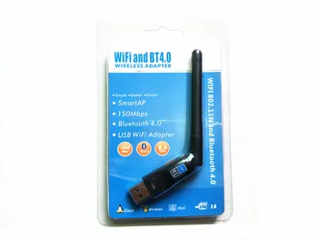 150Mbps wifi, Bluetooth 4.0 Wireless USB Adaptér Sieťová Karta s anténou