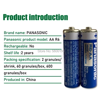 16PCS Panasonic R6 1,5 V AA Batérie, Alkalické Batérie Bez Ortuti, Suché Batérie Pre Elektrické Hračky Baterka Hodiny Myš