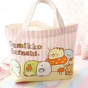 1pc nádherné Japonské kreslené Sumikko Gurashi Bento taška Kabelka Multi-funkčné Nákupní taška cez rameno obrázok hračky darček