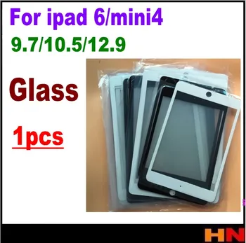 1Pcs LCD Displej Predné Vonkajšie Sklo Objektívu pre Tablet PC pre iPad 6 Vzduchu 2 mini 4 9.7 10.5 12.9 palcový Opravy Doska čierna biela