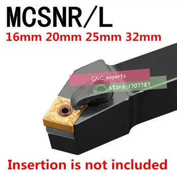 1PCS MCSNR1616H12 MCSNR2020K12 MCSNR2525M12 MCSNR3232P12 MCSNR3232P16/19 MCSNL CNC Sústruhu Rezanie Vonkajších Otočením Držiaka Nástroja