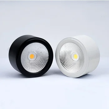 1PCS vysokej kvality kolo povrchovú montáž LED COB stmievateľné downlight AC85-265V 7w 9w 12w 15w 18w LED downlight vnútorné osvetlenie