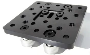 1pcs Čierny Eloxovaný Hliník C-Beam Portálové Doska set s mini v-slot kolesa anti-vôla matica pre C-Beam CNC stroj časti