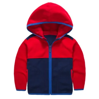 2-8T Chlapci bunda coats jar jeseň nové fleece sveter s kapucňou vrchné oblečenie Coats Aktívny Chlapec Detské Oblečenie, Oblečenie pre Deti Hoodies