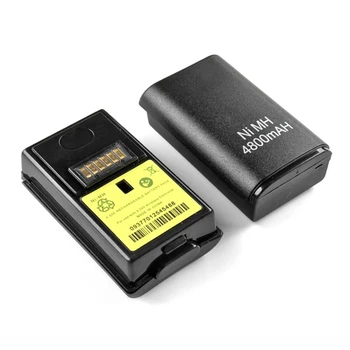 2 ks 4800mAh Batérií je Bezdrôtový ovládač pre XBOX 360 s USB Nabíjací Kábel