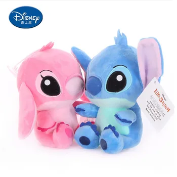 20 cm Disney ' Lilo & Stitch, ružové a modré plnené Oblečenie pre Bábiky Prívesok Hračky, Modely Roztomilý chlapec dievča Vianoce, halloween hračka dary