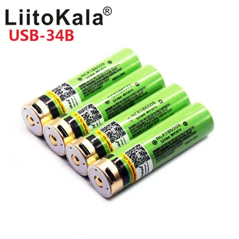 2019 LiitoKala USB 3,7 V 18650 3400mAh Li-ion Nabíjateľná Batéria USB S LED Indikátor DC-Nabíjanie
