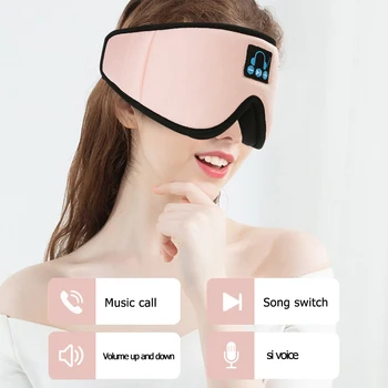 2020 Nové Bezdrôtové Bluetooth 5.0 Headset Volanie Hudby Spánku Artefakt Priedušná 3D Spánku Očná Maska Kryt Mäkké Spanie pre Slúchadlá