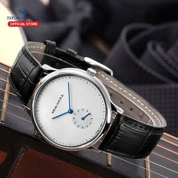 2020 Seagull nové pánske mechanické hodinky jednoduché business ultra-tenké zafír, koža mechanické hodinky D819.620