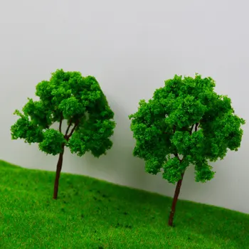 20pcs 9 cm Piesku Tabuľka Stavebné Súpravy Materiál Rozsahu Zelený Strom batožinového priestoru Modelu Miniatúrne Krajiny Drôt Plastové Scenár Simulácie