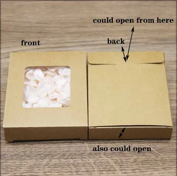 20pcs DIY Darčeky balík s oknom biela/kraft vianočné darčeky cake box Balení Pre Svadobné domácej strany muffin balenie box