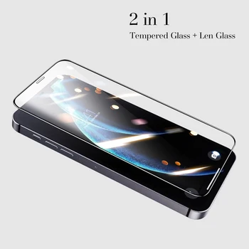 2v1 Tvrdeného Skla pre iPhone 12 Pro Max Brnenie Screen Protector, Ultra-tenký Ochranný Film Objektív Fotoaparátu na Film pre iPhone 12 Mini