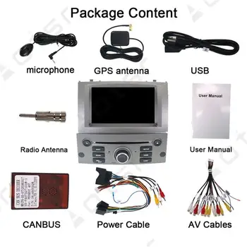 4+64 G Android 10.0 Auto DVD Prehrávač, GPS Navigáciu Pre Peugeot 407 2004-2010 Vedúci jednotky multimediálny prehrávač rádio magnetofón auto