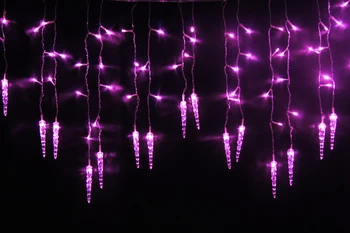 4m*0.7 m 100 LED cencúľ Opony Svetlá na Vianočné Led Cencúľ String Rozprávkových Svetiel Pre Domáce Stranu Svadobné Dekorácie
