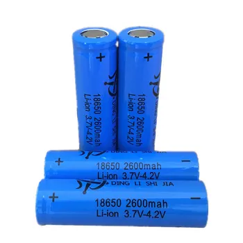 4pcs p18650 Nabíjateľná batéria 3,7 v 2600mah s Plochou hlavou Lítiová Batéria Pre 4.2 v Baterka batérie Malých fanúšikov batérie
