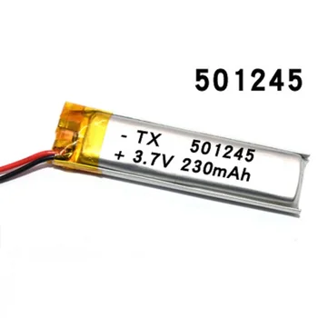 501245 3,7 V 230mAh lipo polymer lithium nabíjateľná batéria pre MP3 GPS navigátor DVD rekordér headset e-book kamery