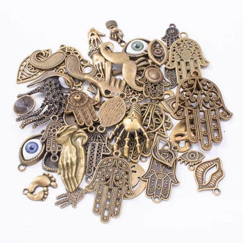 50g hot predaj kovových Ľudských orgánov zmiešané kúzlo prívesok starožitné bronzový náramok, náhrdelník handmade šperky, takže veľkoobchod urob si sám