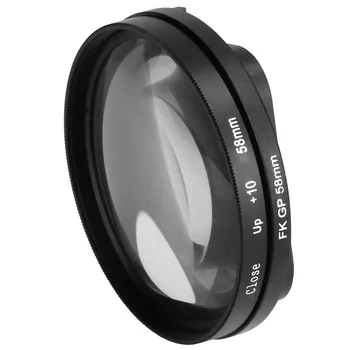 58mm zväčšovacie sklo 10x Zväčšenie Makro zblízka Objektív pre GoPro Hero 5 Black Edition Prípade