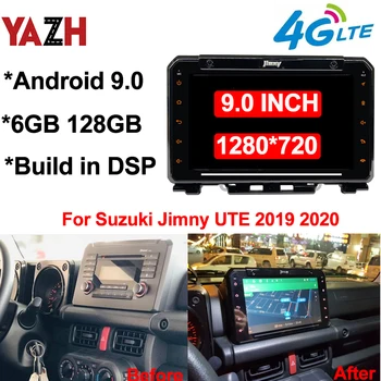 6GB 128GB Android 9.0 Auto Rádio GPS Navigácia Pre Suzuki Jimny UTE 2019 2020 Auto Stereo Bluetooth 5.0 DSP multimediálne