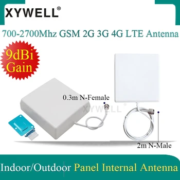 700-2700Mhz GSM siete 2G, 3G, 4G LTE 9dBi Anténa Získať Vnútorný Panel internou Anténou s 2 m/0,3 m kábel Pre Mobilný Signál Booster