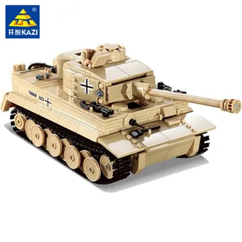 995Pcs Vojenské nemeckého Kráľa Tiger Tank Dialo Hračka Stavebné Bloky Sady ARMÁDY Vojaci DIY Tehly Vzdelávacie Hračky pre Deti,