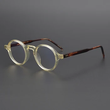 Acetát Okrúhle Okuliare, Rám Mužov Vintage Retro Okuliare Full Ženy Optické Predpis, Rámy Na Okuliare Číre Okuliare Oculos