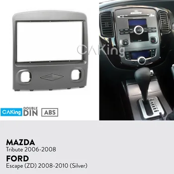 Auto Fascia Rádio Panel pre Ford Escape (ZD) za obdobie 2008-2010; Mazda Tribute 2006-2008 Dash Súprava Adaptéra Doska Konzoly Rámu Facia Výbava