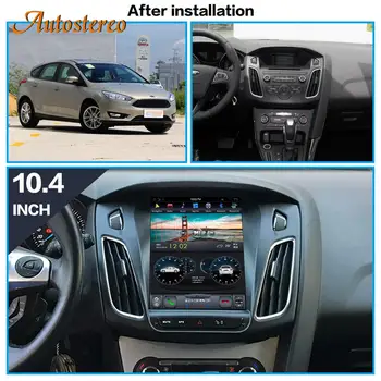Bezdrôtové Carplay Pre Ford Focus roky 2013-2017 4G SIM Tesla Štýl Android 9.0 Auta GPS Navigácie Stereo Hlava Jednotky Multimediálny Prehrávač