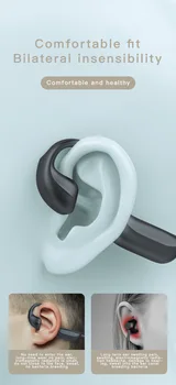 Bluetooth 5.0 G100 Hi-tech Bezdrôtové Slúchadlá Kostné Vedenie Slúchadlá Vonkajšie Športové Headset s Mikrofónom Handsfree Slúchadlá