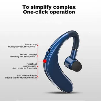 Bluetooth 5.0 Slúchadlá slúchadlá, Handsfree Strmeň Bezdrôtový Headset Jednotky Hovor Športové Slúchadlá S Mikrofónom Pre Všetky Smartphony