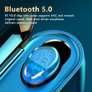 Bluetooth Bezdrôtové Slúchadlá Nepremokavé Športové Bluetooth Slúchadlá s Nabíjanie Prípade Mini Slúchadlá Touch Ovládania TWS Headset