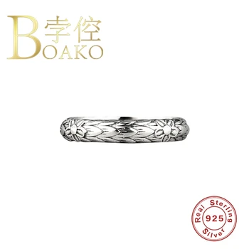 BOAKO Jednoduché Strieborný Prsteň 925 Sterling Silver Anillos Zlaté Prstene Pre Ženy, Luxusné 2020 Jemné Šperky Prstene Bague Bijoux Na Darčeky