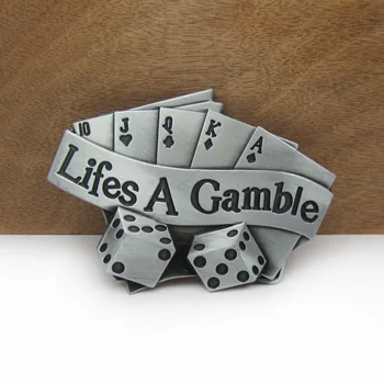 BuckleClub zliatiny zinku gamble hracie karty džínsy darček kovboj opasku FP-02120 s 4cm, šírka slučky drop shipping
