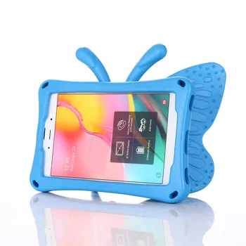 Cartoon EVA Shockproof obal Pre Samsung Galaxy Tab 8.0-SM-T380 T385 T290 T295 2019 Deti Motýľ Stojan Tabletu Kryt 8 palec