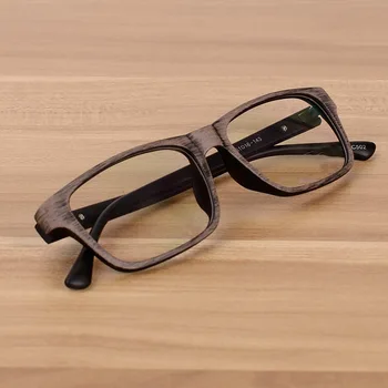 COBOJUE Unisex póry Dreva Okuliare Muži Ženy jasný objektív okuliare rám pre Optické predpis vintage mužov diopter krátkozrakosť