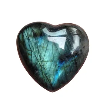 Crystal Labradorit Palm Kameň Liečivých Prívesok V Tvare Srdca Tichom Srdce Modré Moonstone Quartz Drahokam Kamene Srdce Tvar