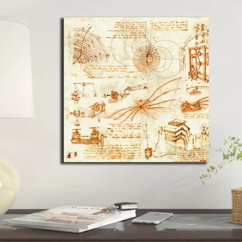 Da Vinciho Vynálezov Plagát Maľovanie Moderné Vytlačený Plagát A Vytlačí Cuadros Kreatívne Obrázky Na Steny V Obývacej Izbe Domova