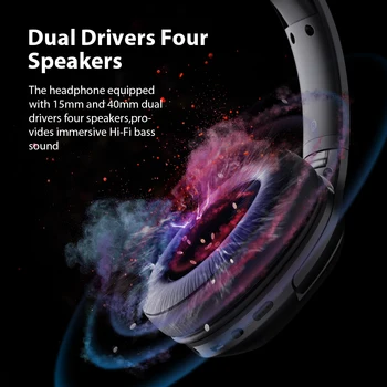 DACOM HF002 Bluetooth Slúchadlá Over-Ear Káblové/Bezdrôtové Slúchadlá Vstavaný Mikrofón Bluetooth 5.0 Stereo Slúchadlá pre TV Samsung iPhone