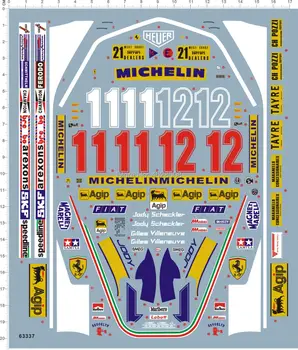 Detail 1/12 Rozsahu F1 312T4 Gilles Villeneuve 312T Šport Pretekárske Auto Model Auta Morských Odtlačkový