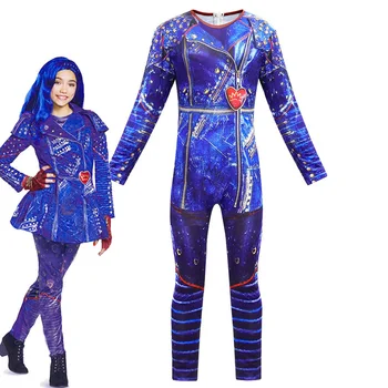 Deti/2020 Halloween kostým pre dievča cosplay Potomkov 3 Evie Mal kostýmy, funny strany 3DJumpsuits vitage čarodejnice kostýmy
