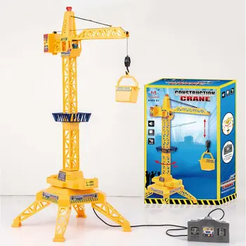 Deti Tower Crane Elektrické Diaľkové Ovládanie Bezdrôtových Inžinierstvo Automobilová detské Hračky Model So Zvukom