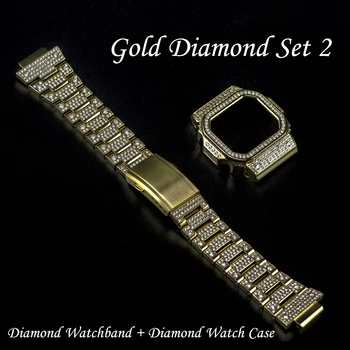 Diamond Watchband Nastaviť Hodinky Prípade Rámu DW5600 5610 Nehrdzavejúcej Ocele Unikátne Hodinky, Príslušenstvo