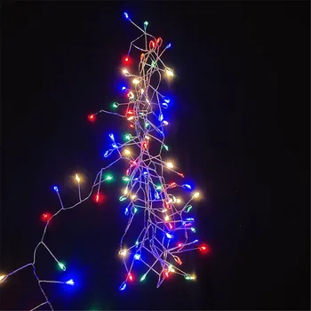 Diaľkové ovládanie 2M 5M LED Firecracker String Svetlá 8Modes Firecracker Vianočné Girlandy Svetlá pre Domáce Svadobné Party Nový Rok