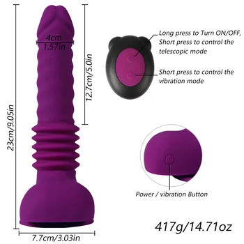 Diaľkové Ovládanie Vibrátor, Dildo s Prísavkou Teleskopická Veľký Penis sexuálnu Hračku pre Ženy G-Spot Stimulácia pre Ženská Masturbácia