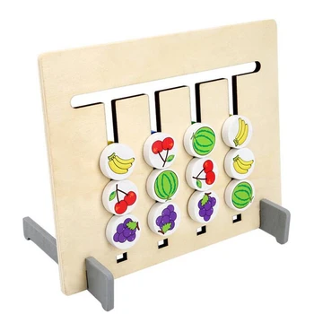 Dieťa Four-Color/Ovocie Zodpovedajúce Hra Montessori Drevené Hračky Pre Deti, Logické 2 Bočné Dieťa logika, Matematika Vzdelávacie Hračky Darček