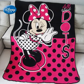 Disney Karikatúry Čierne Bodky Minnie Mouse Fuchsia Útulné Plyšové Hodiť Prikrývky 62x90inches pre Dievčatá Flatsheet 1,2 m Posteľ Darček